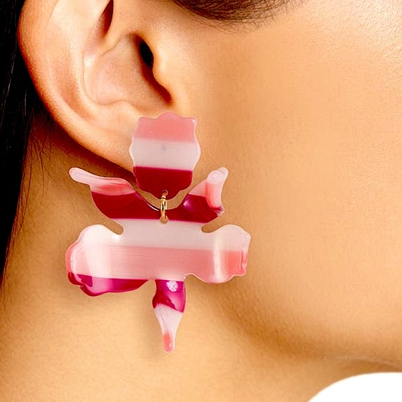 Beautiful pink Lily Drop Earrings LELE SADOUGHI - Picture 3 of 8